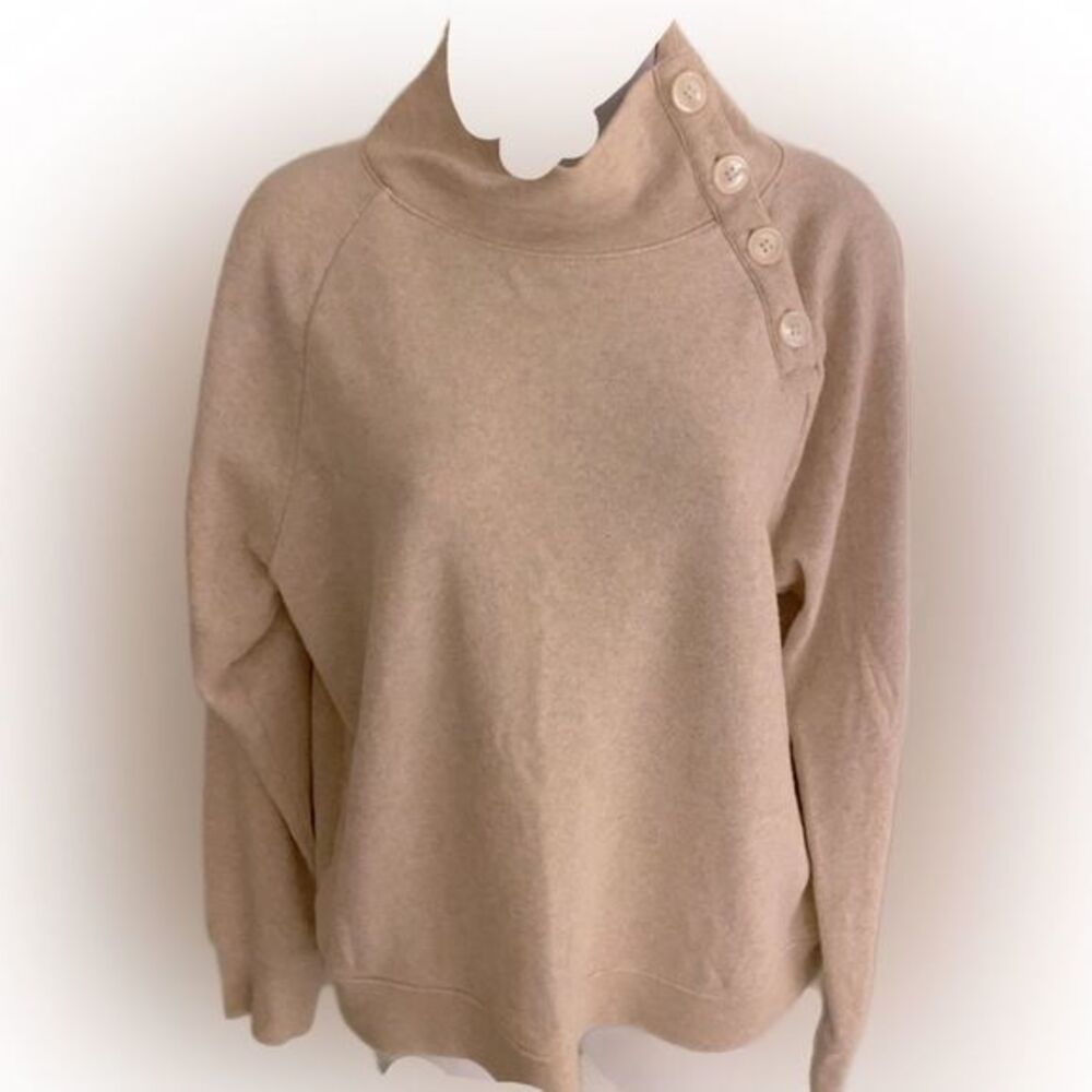 J Crew Turtleneck sweater- M tan , cotton